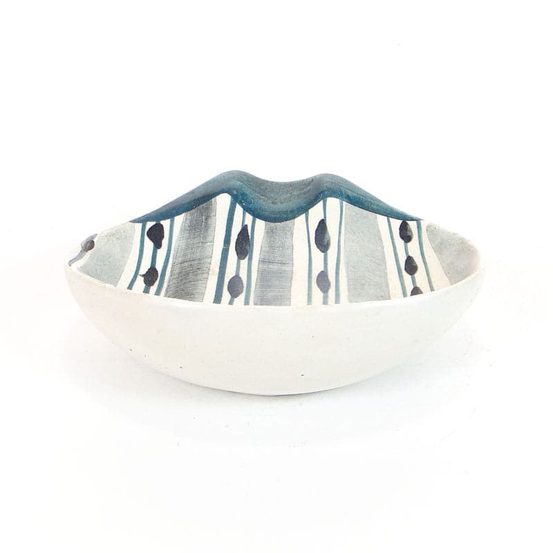 Ashtray, multicolor faience, by E. Piwek-Białoborska, Włocławek, Poland, 1950s. - 193591