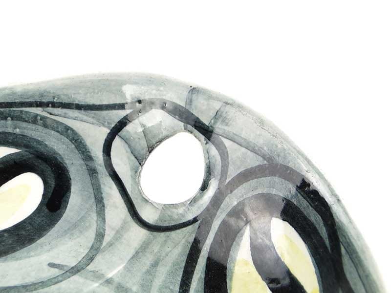 Talerz Polski New Look, szary, ceramika, proj. E. Piwek-Białoborska, Włocławek, Polska, lata 50. - 193604