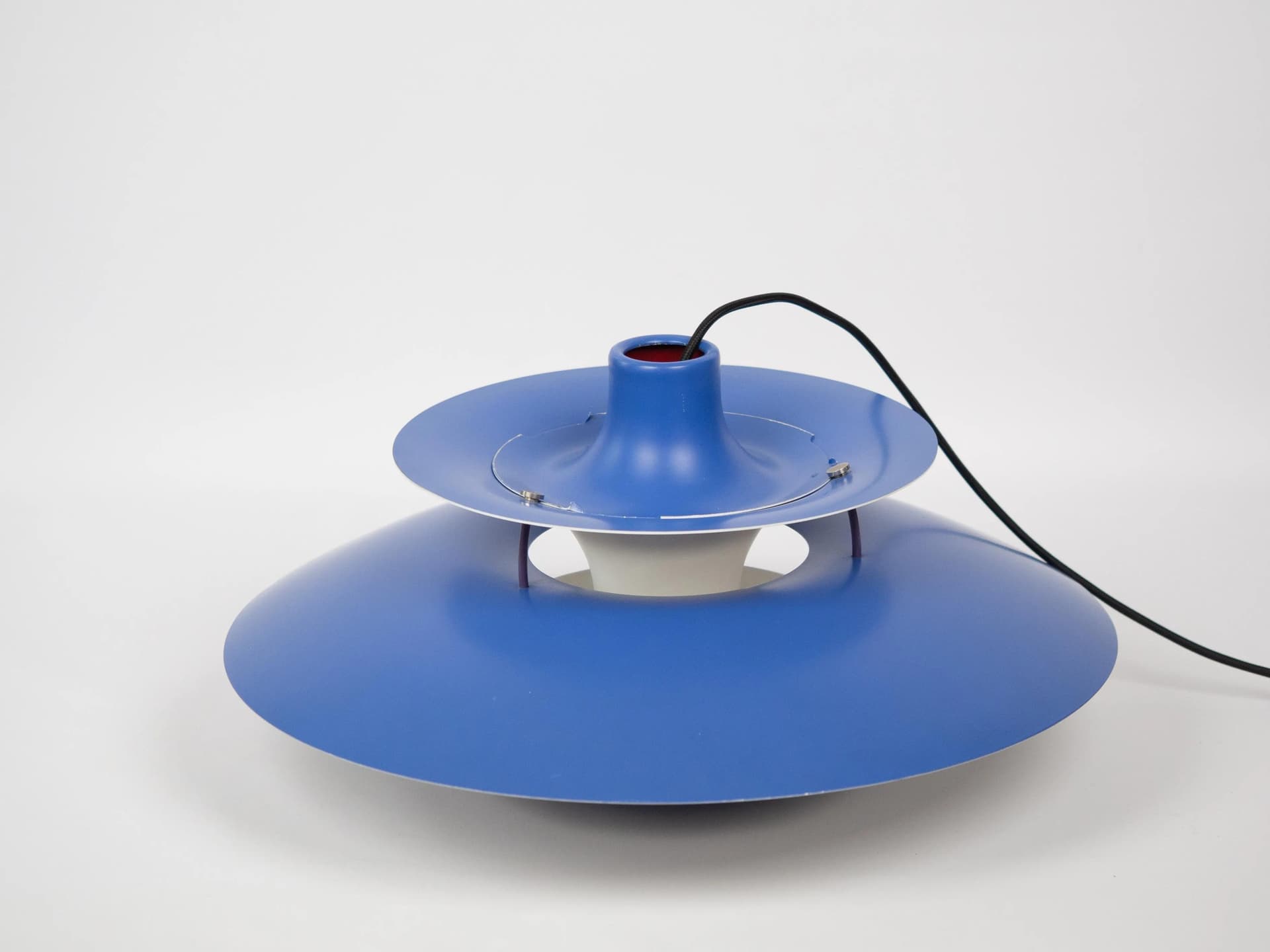 Blue and White Aluminum PH 5 Pendant Lamp, by P. Henningsen for Louis Poulsen, Denmark, 1950s - 13653