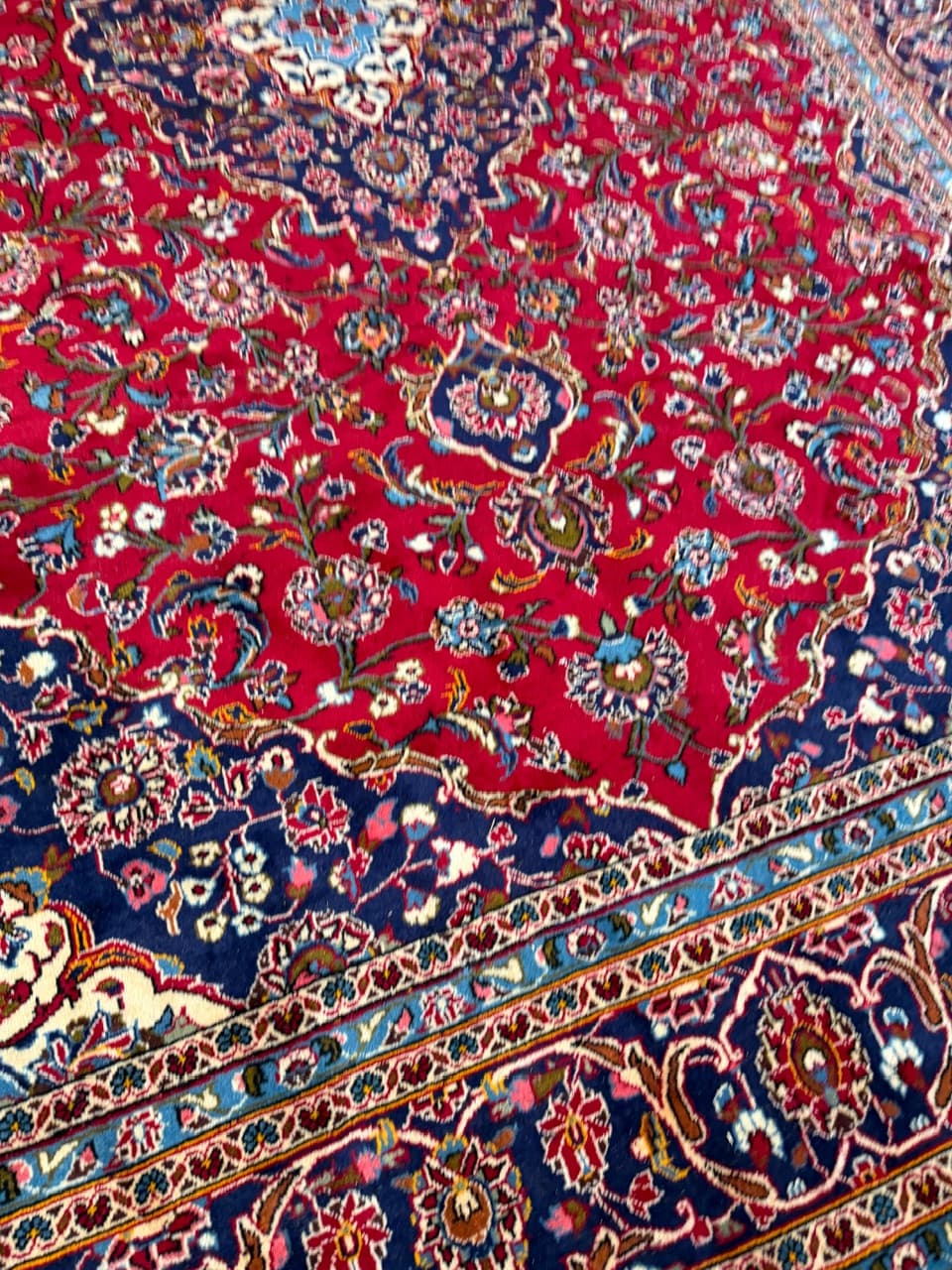 Dywan Keshan 400x300 cm, czerwony, wełna, Iran - 193645