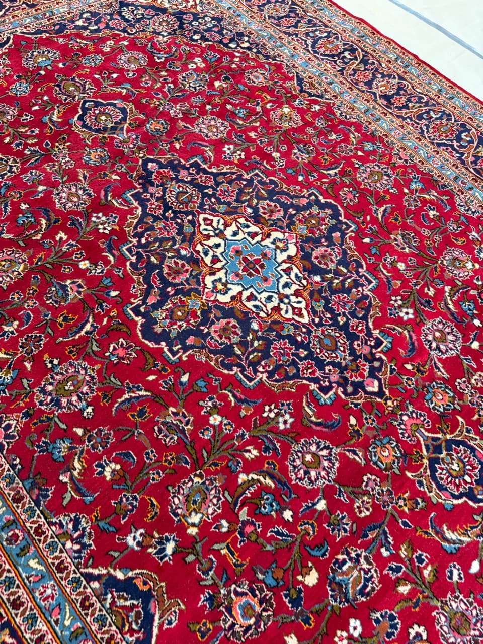 Dywan Keshan 400x300 cm, czerwony, wełna, Iran - 193637