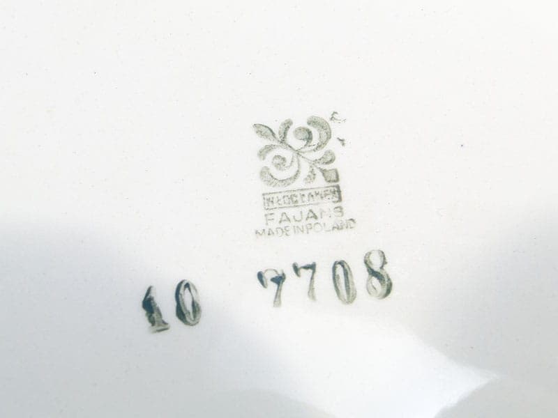 Talerz do ciasta New Look, ceramika ivory white, Włocławek, Polska, lata 50. - 193653