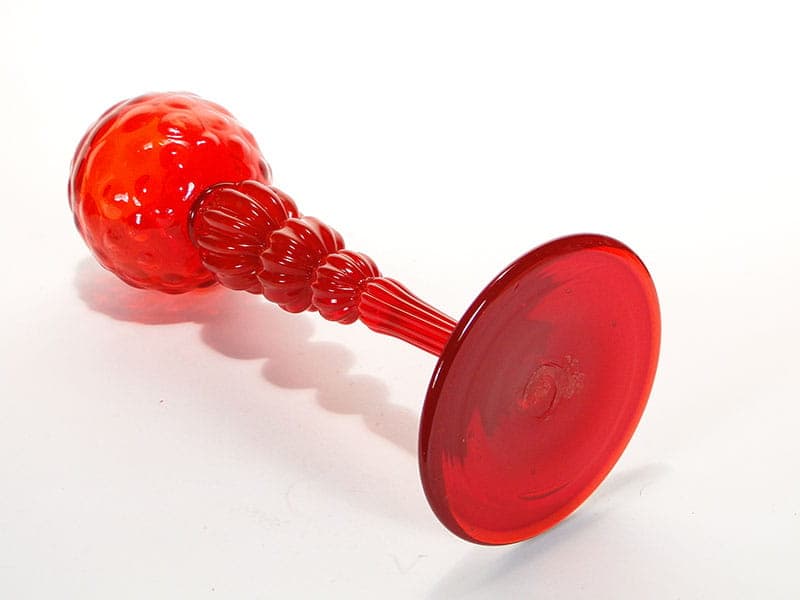 Wazon, czerwony, szkło, proj. J. Słuczan-Orkusz, Polska, lata 70. - 193692