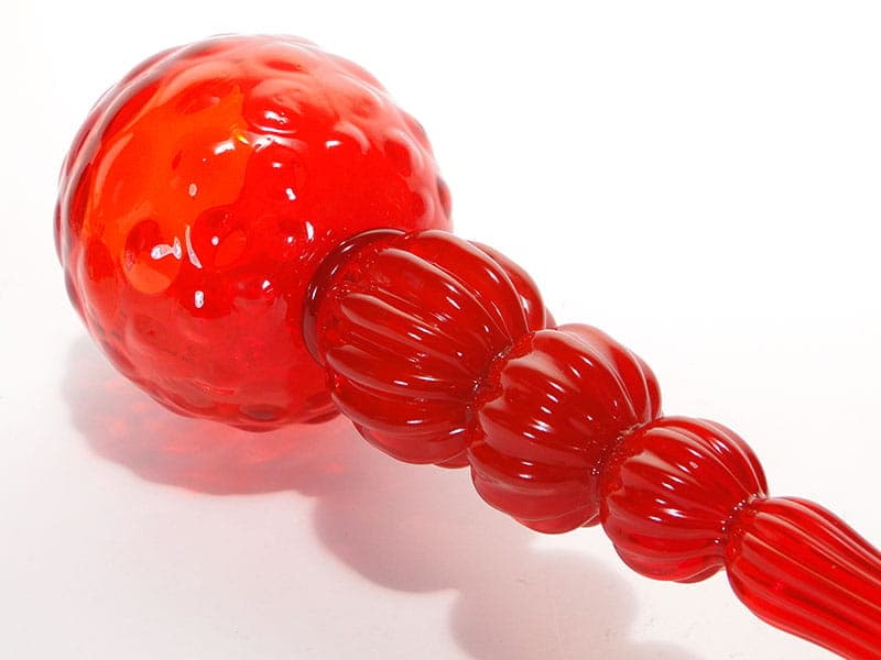 Wazon, czerwony, szkło, proj. J. Słuczan-Orkusz, Polska, lata 70. - 193688