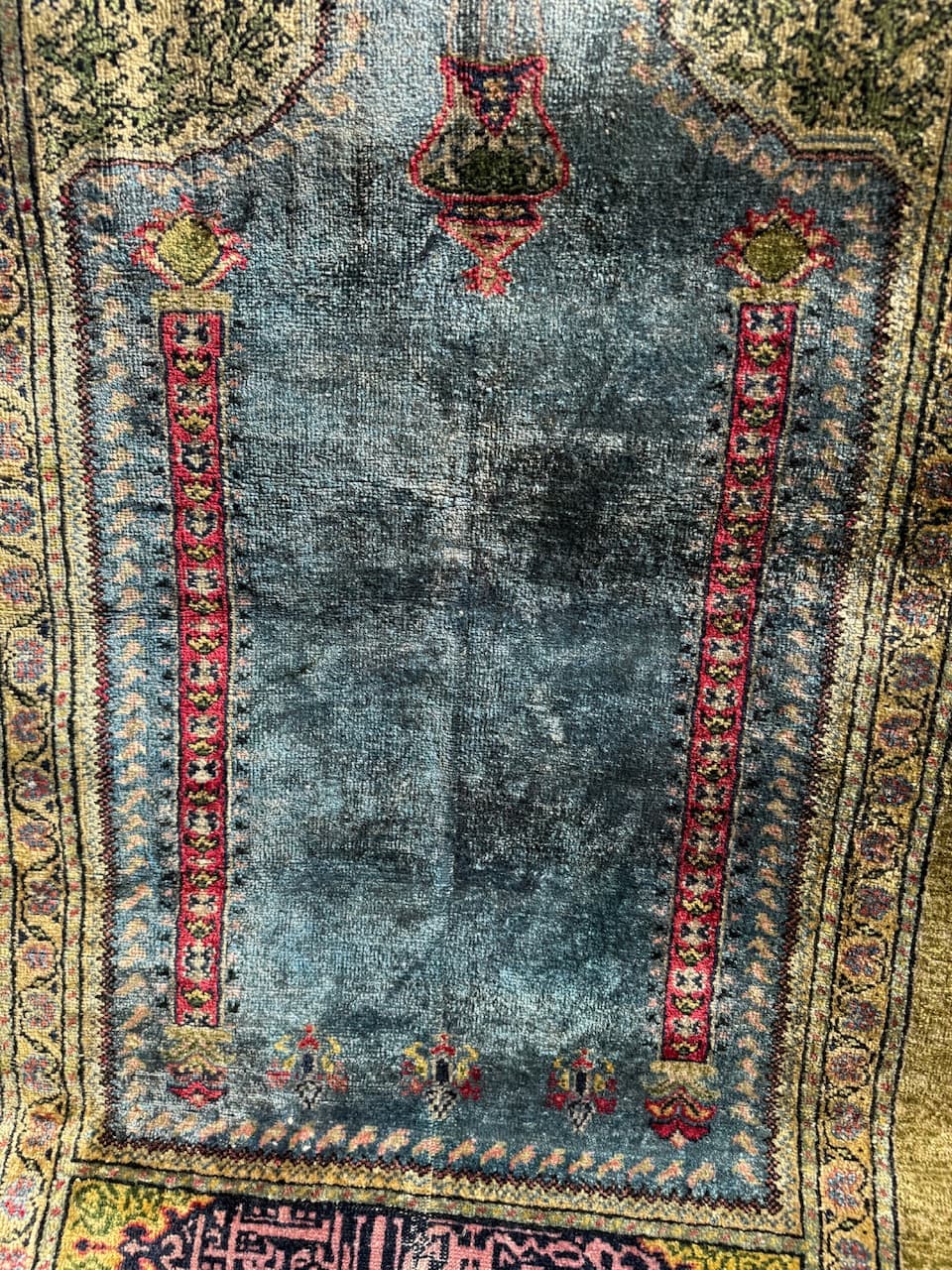 Dywan Kayserie 150x87 cm, jedwab naturalny, bawełna kremowa, Turcja, lata 60. - 193788