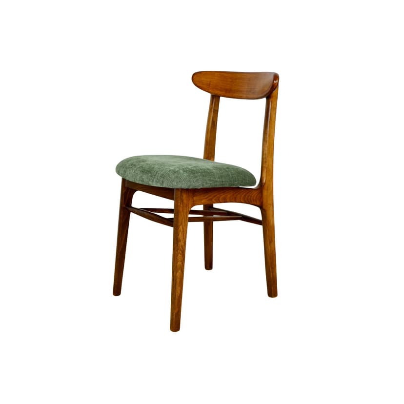 Krzesło, zielone, proj. R. Hałas, Polska, lata 70.