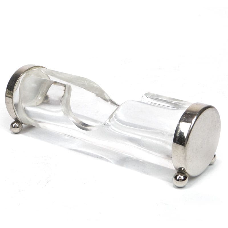 Pojemnik na wykałaczki secesyjny, transparentny, szkło kryształowe, Niemcy, lata 90. XIX w. - 194006