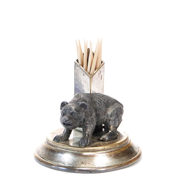 Toothpick Holder Art Deco, silver metal, Lviv, Ukraine, 1930s - 194102