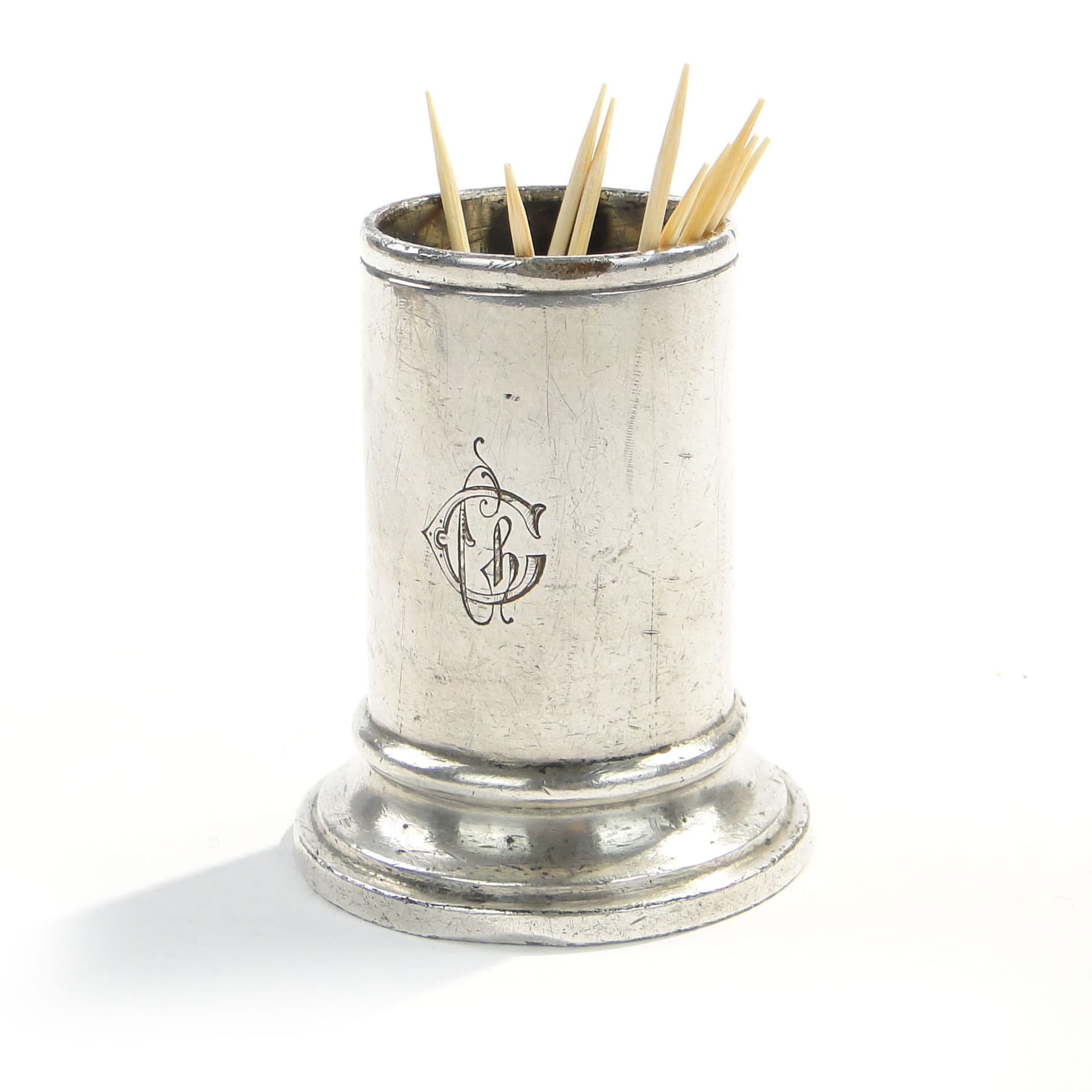 Toothpick holder, silver-plated brass, Norblin, Poland, 19th c. - 194117