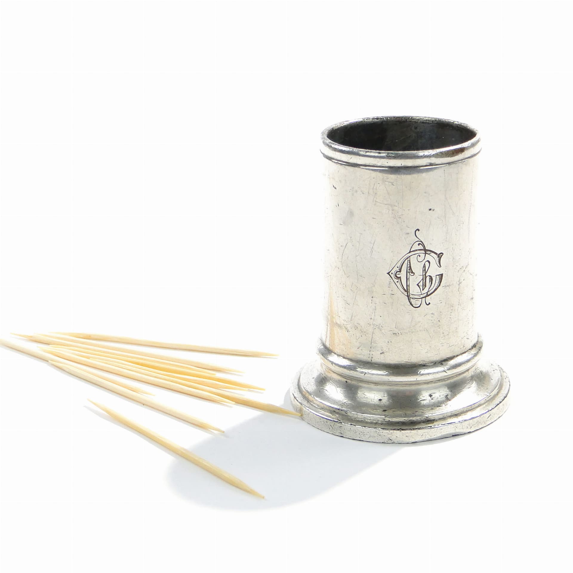 Toothpick holder, silver-plated brass, Norblin, Poland, 19th c. - 194111