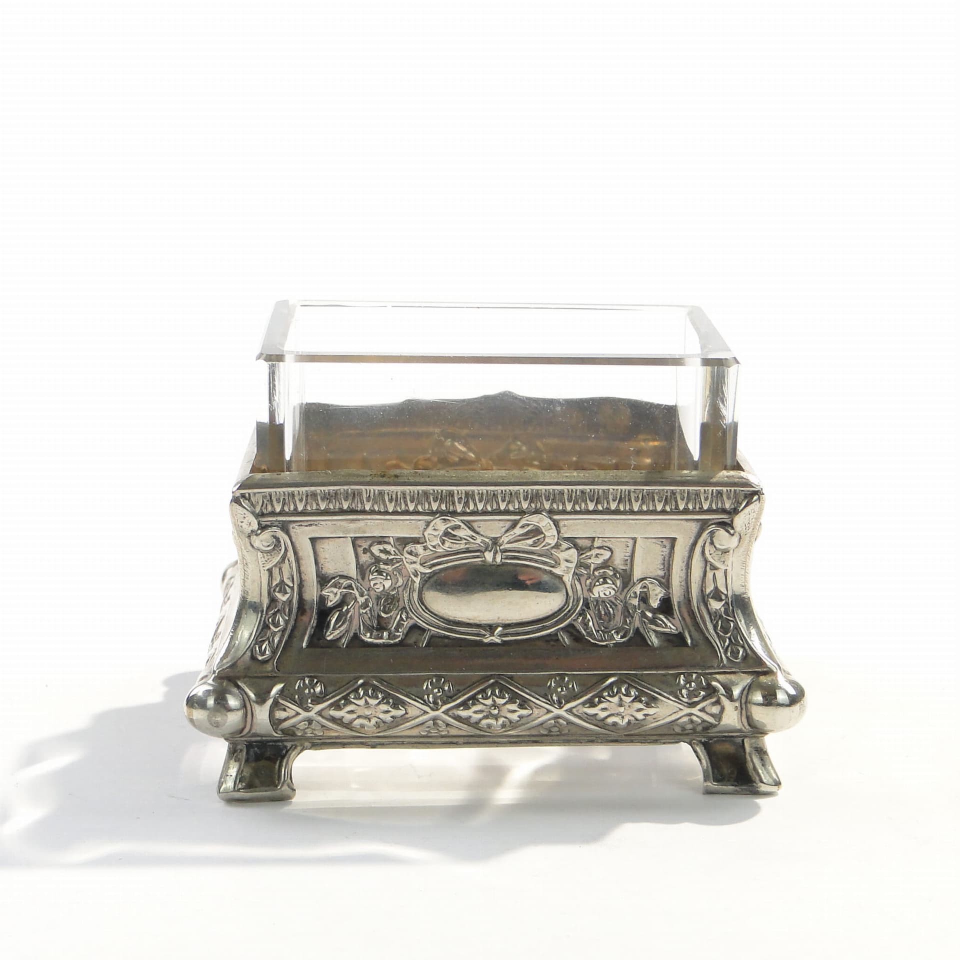 Postument na wykałaczki, Belle Époque, srebro, kryształ, Francja, przełom XIX i XX w. - 194153