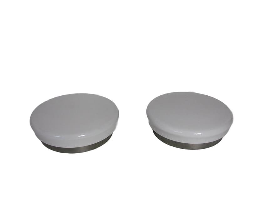 Para kinkietów, biały, szkło, stal chromowana, lata 80.