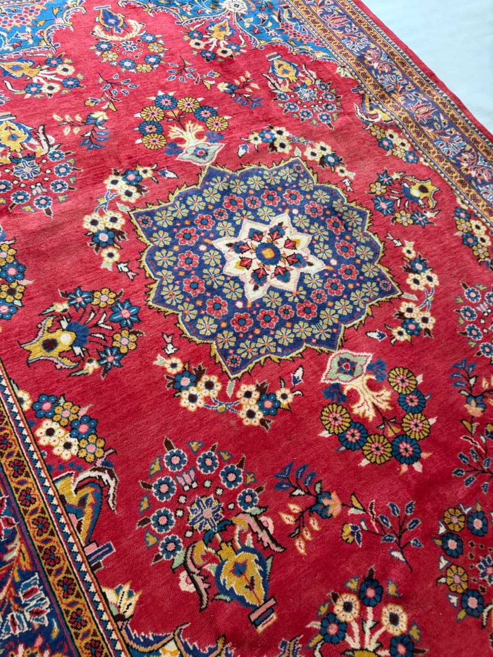 Dywan Keshan 320x210 cm, czerwony, wełna, Iran - 194356