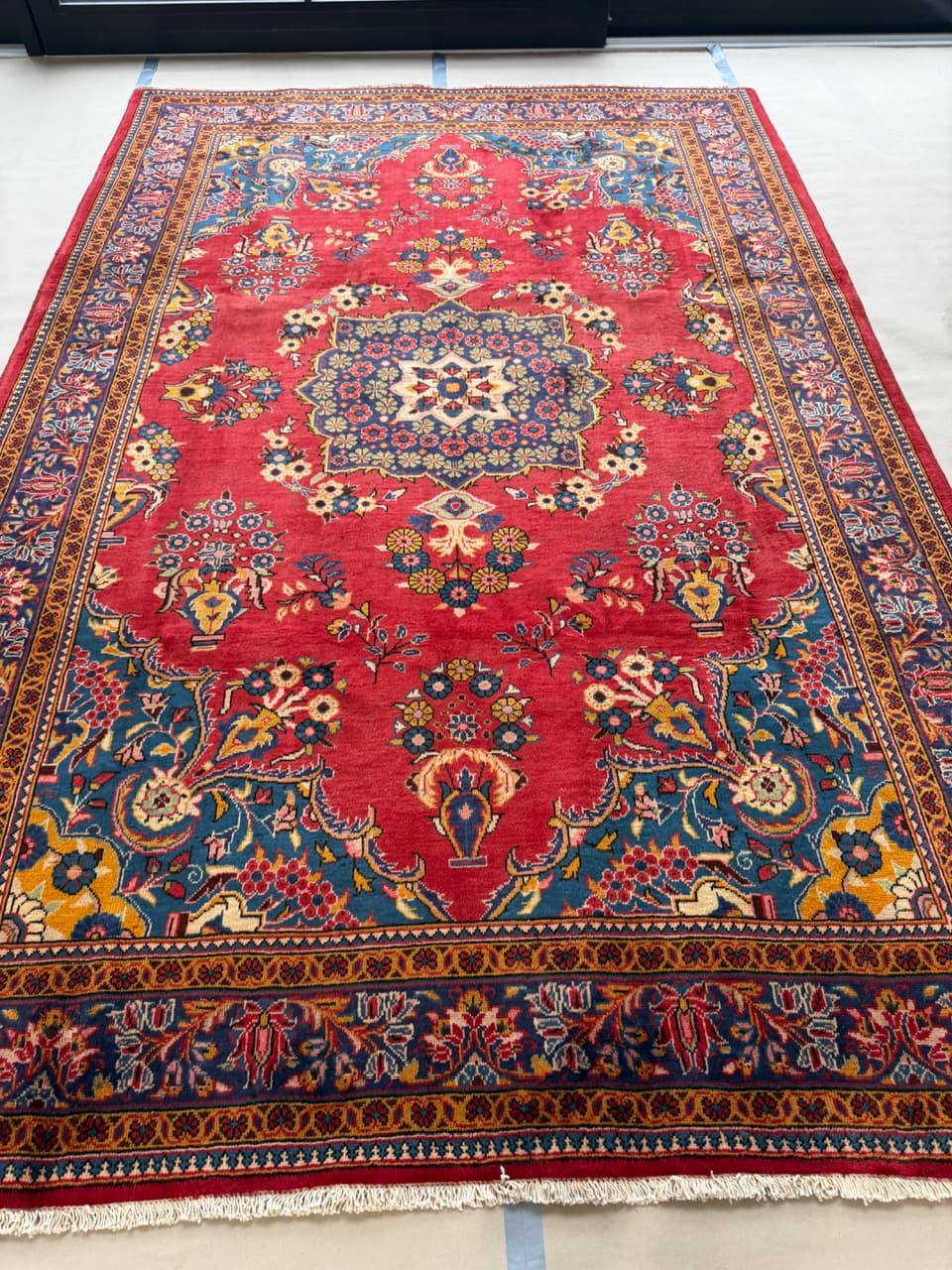 Dywan Keshan 320x210 cm, czerwony, wełna, Iran - 194357