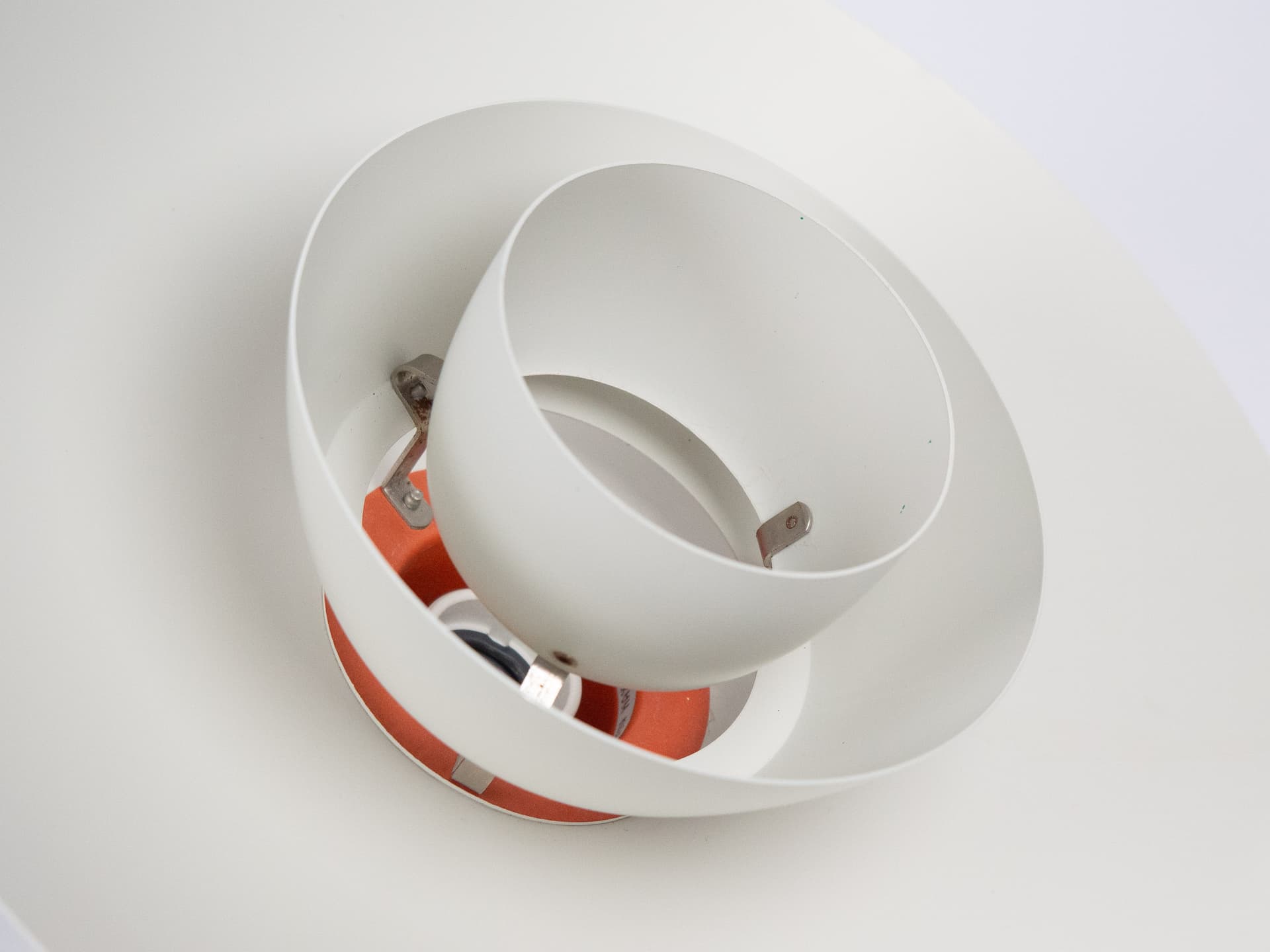 Lampa wisząca PH 4/3, biały, aluminium, proj. P. Henningsen, Louis Poulsen, Dania, lata 90. - 194480