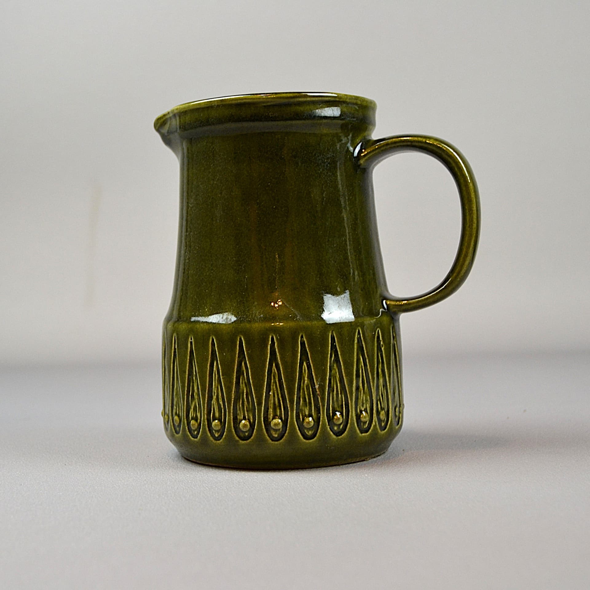 Jug, olive green, ceramic, Germany, 1970s - 194579