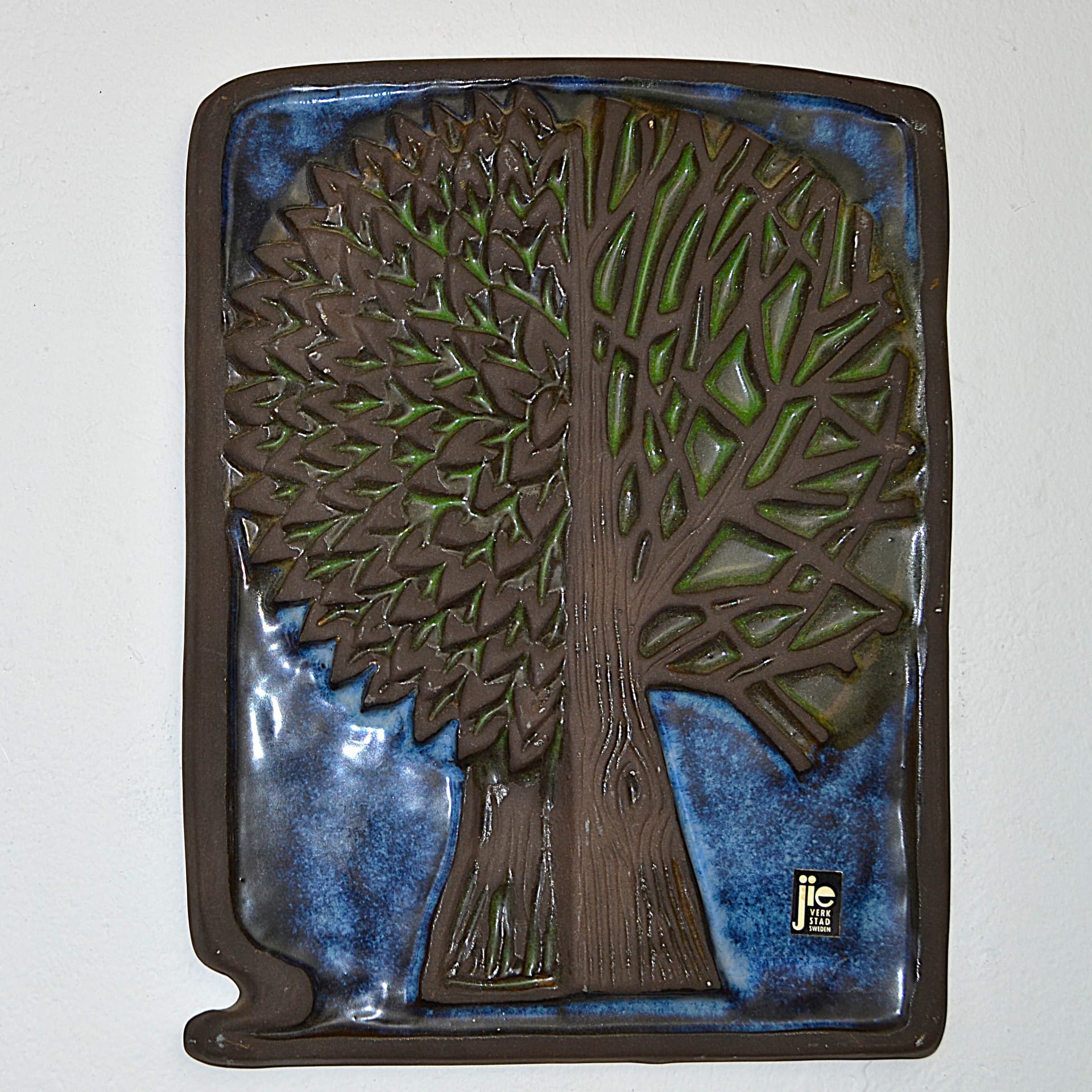 Wall Plaque, brown ceramic, Sweden, 1960s - 194589