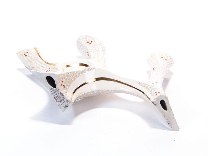 Świecznik Pop Art, porcelana biała, Steatyt, Polska, lata 60. - 194658