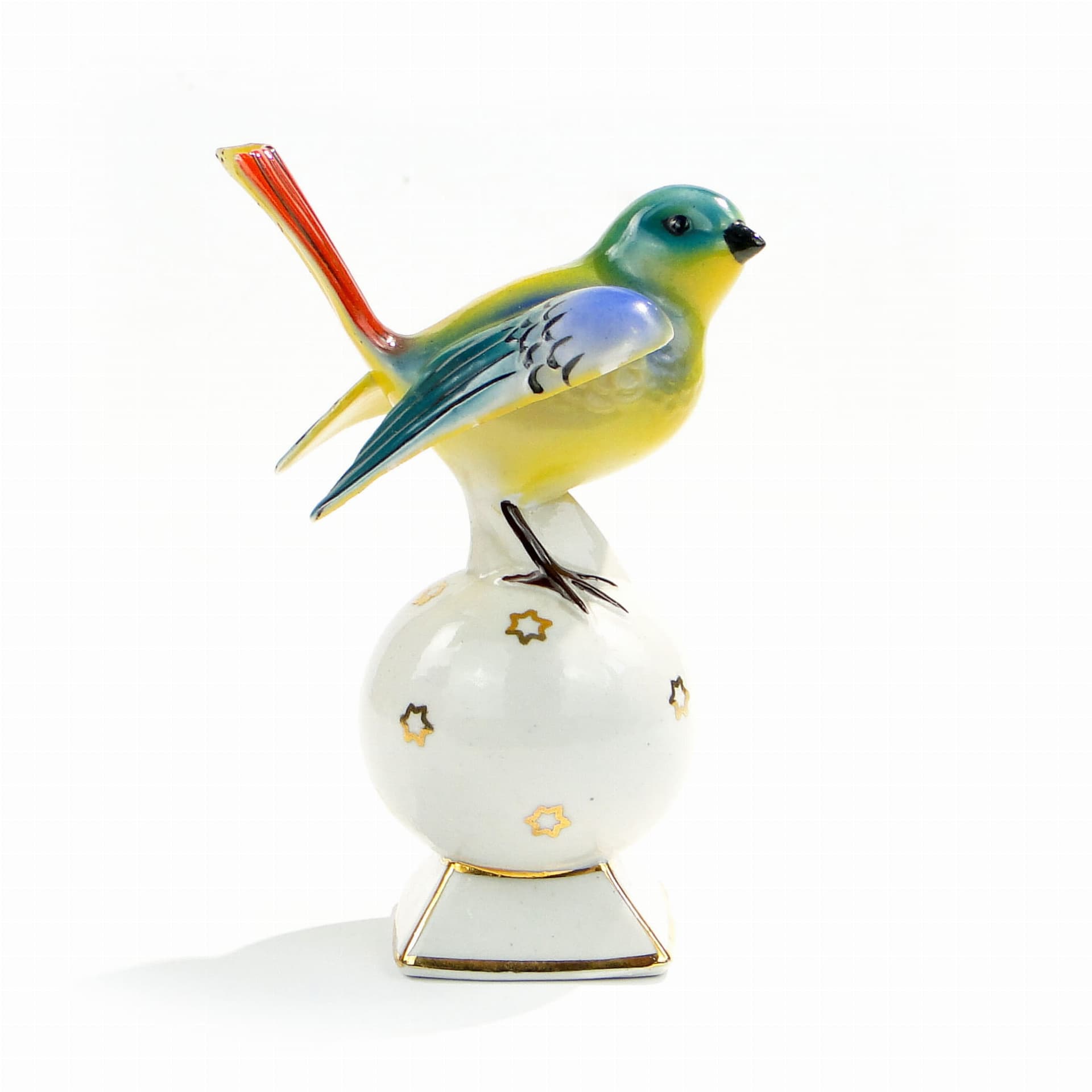 Figurka ptaszek japoński, multikolor, porcelana, Polska, lata 60. - 194668