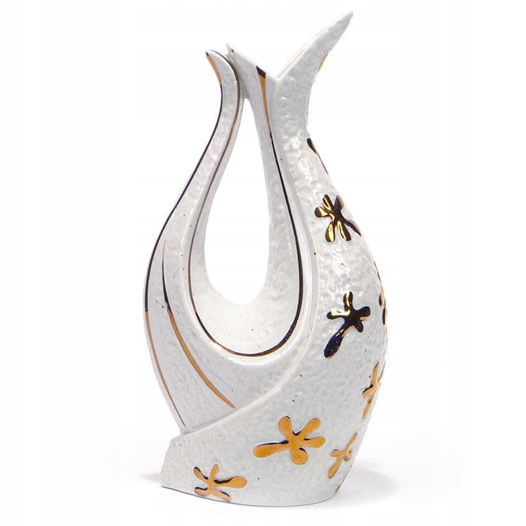 Jug Kogucik Pop Art, white, porcelain, Steatyt, Poland, 1960s.