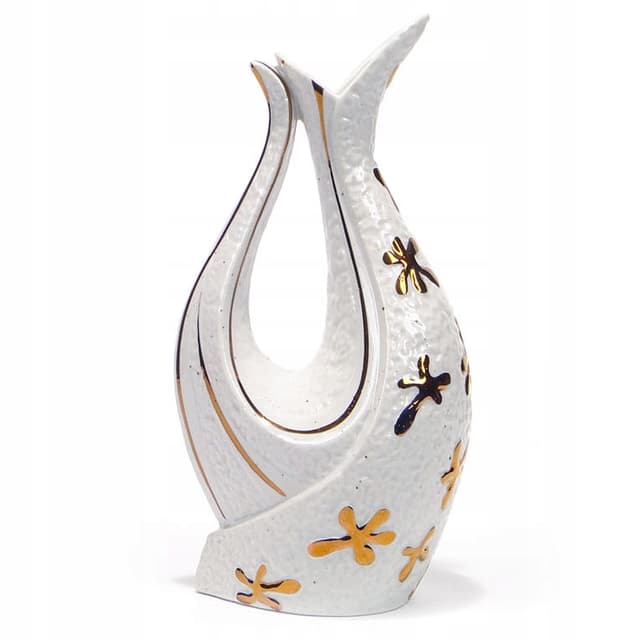 Jug Kogucik Pop Art, white, porcelain, Steatyt, Poland, 1960s. - DIMENSION