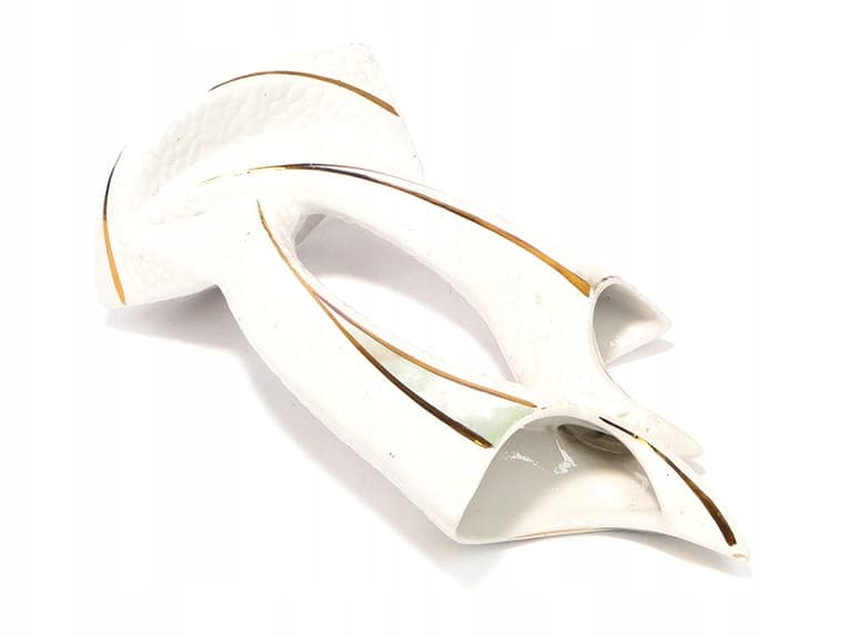 Wazon podwójny, biel, porcelana, Steatyt, Polska, lata 60. - 194770