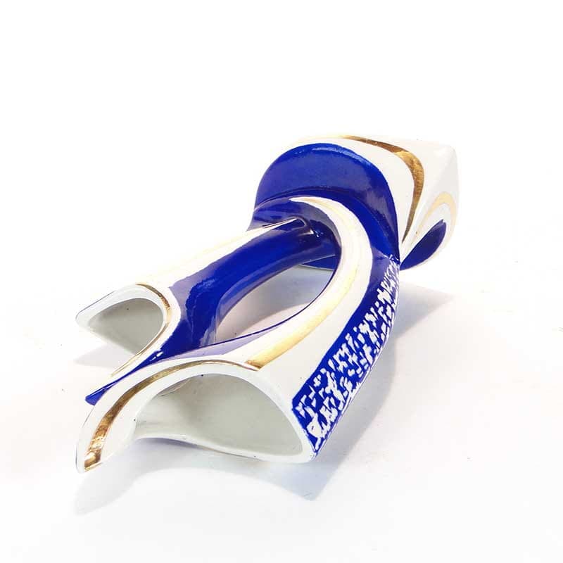 Wazon, porcelana niebieski, Polska, lata 60. - 194812