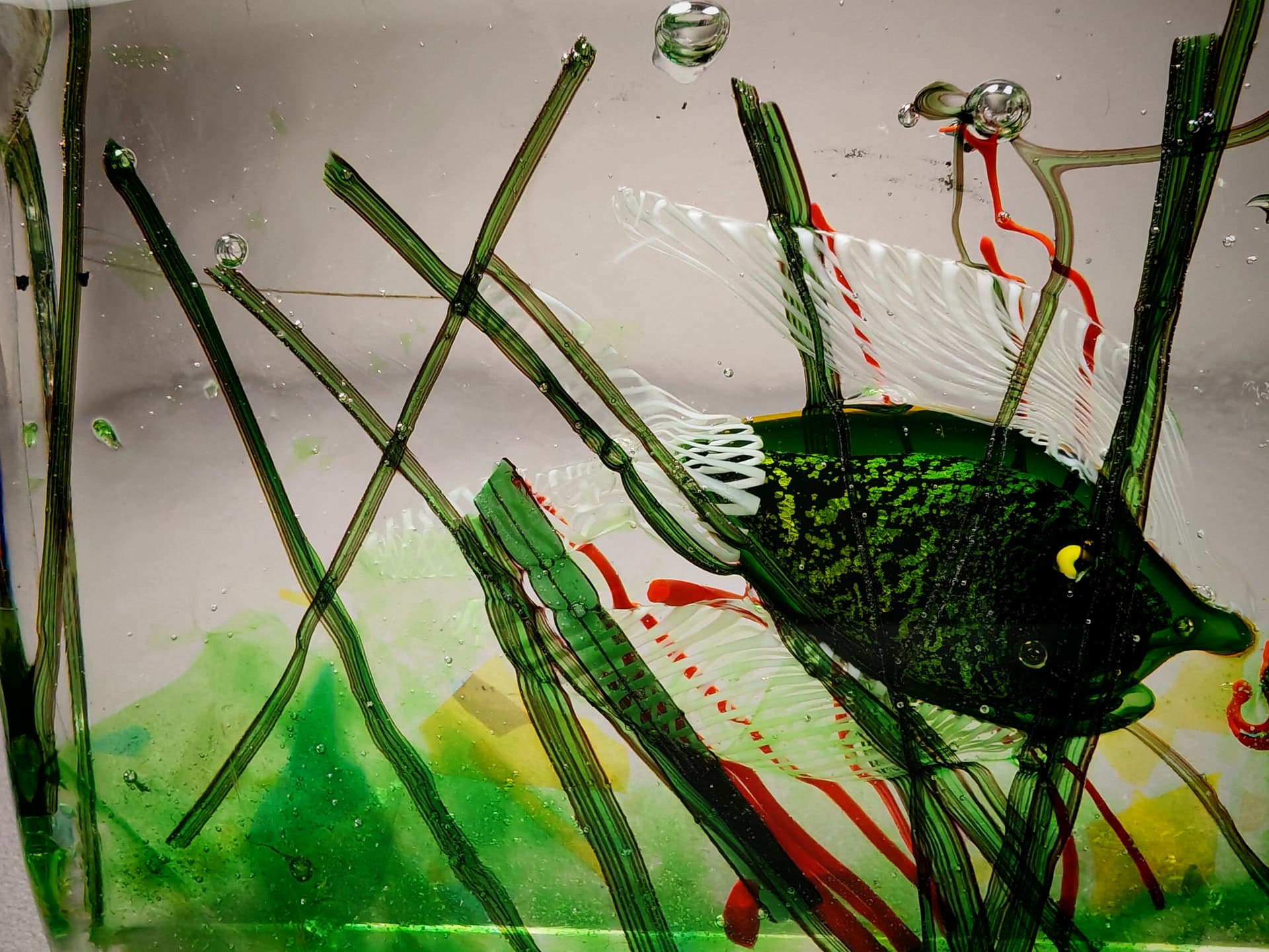 Rzeźba akwarium Murano, szkło transparent, Włochy, lata 60. - 194876