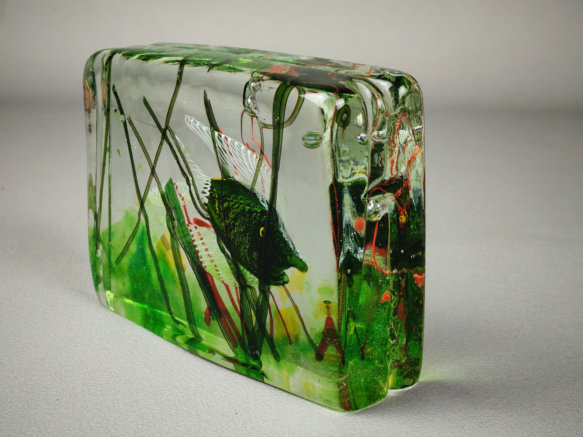 Rzeźba akwarium Murano, szkło transparent, Włochy, lata 60. - 194879