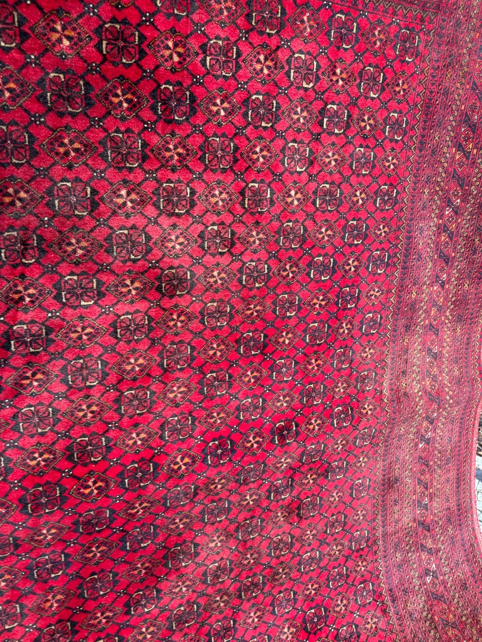 Dywan Bokhara 270x200 cm, czerwony, wełna, Afganistan, lata 70. - 194957