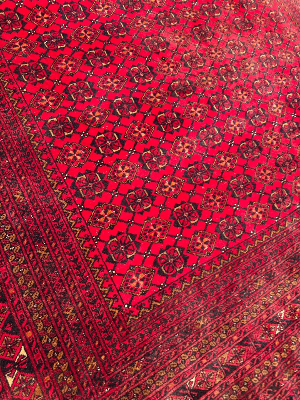 Dywan Bokhara 270x200 cm, czerwony, wełna, Afganistan, lata 70. - 194958