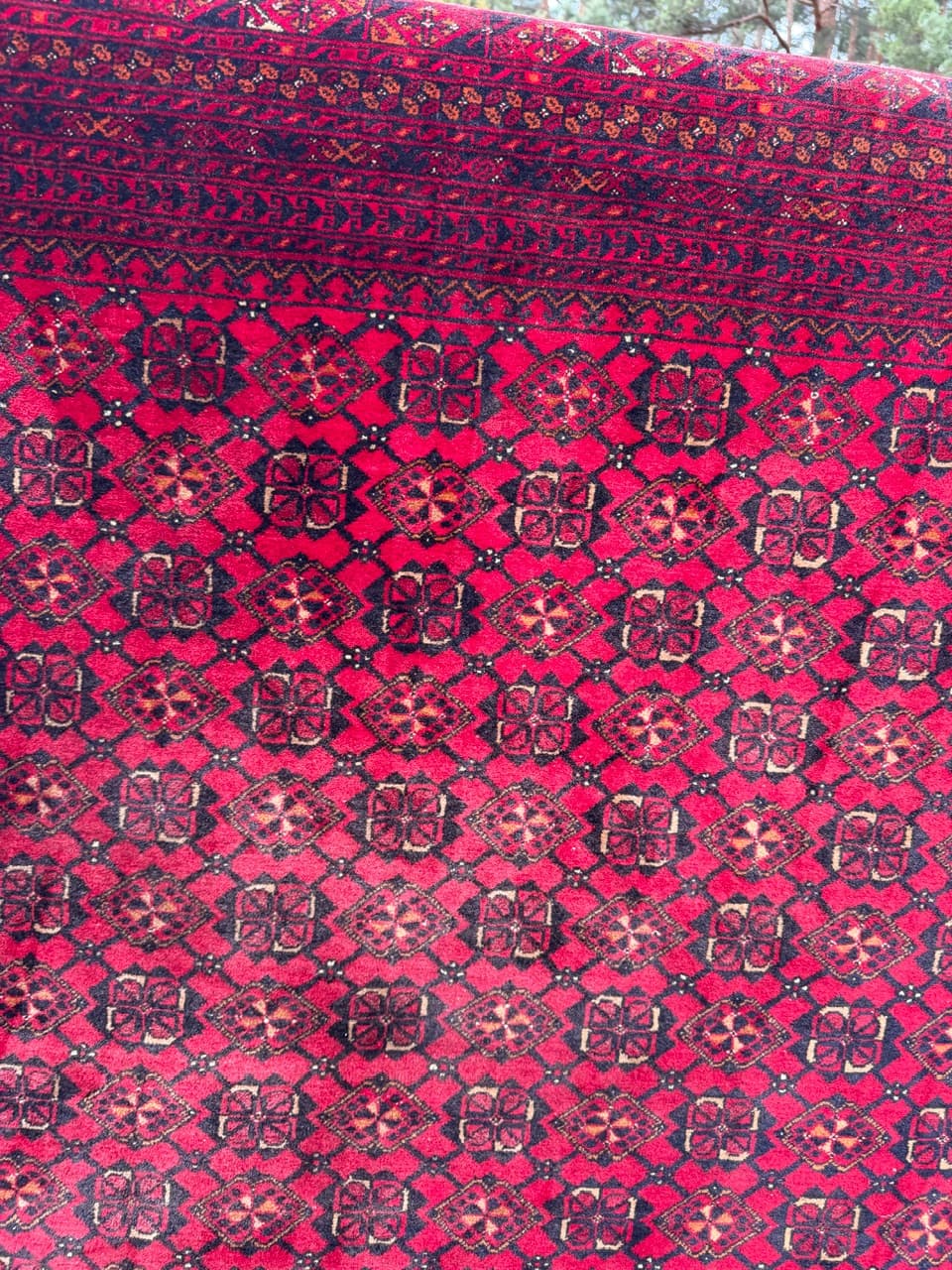 Dywan Bokhara 270x200 cm, czerwony, wełna, Afganistan, lata 70. - 194955