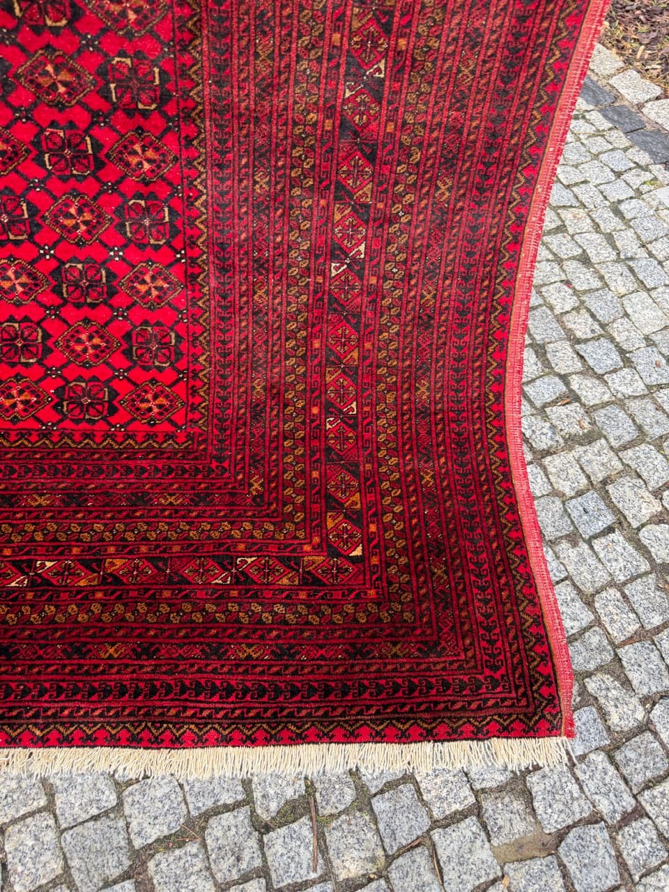 Dywan Bokhara 270x200 cm, czerwony, wełna, Afganistan, lata 70. - 194953