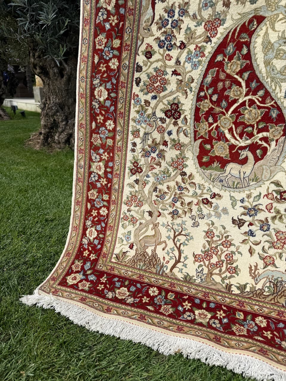 Dywan Tabriz Figural 170x104 cm, multikolor, wełna kaszmir, jedwab, Iran - 194962