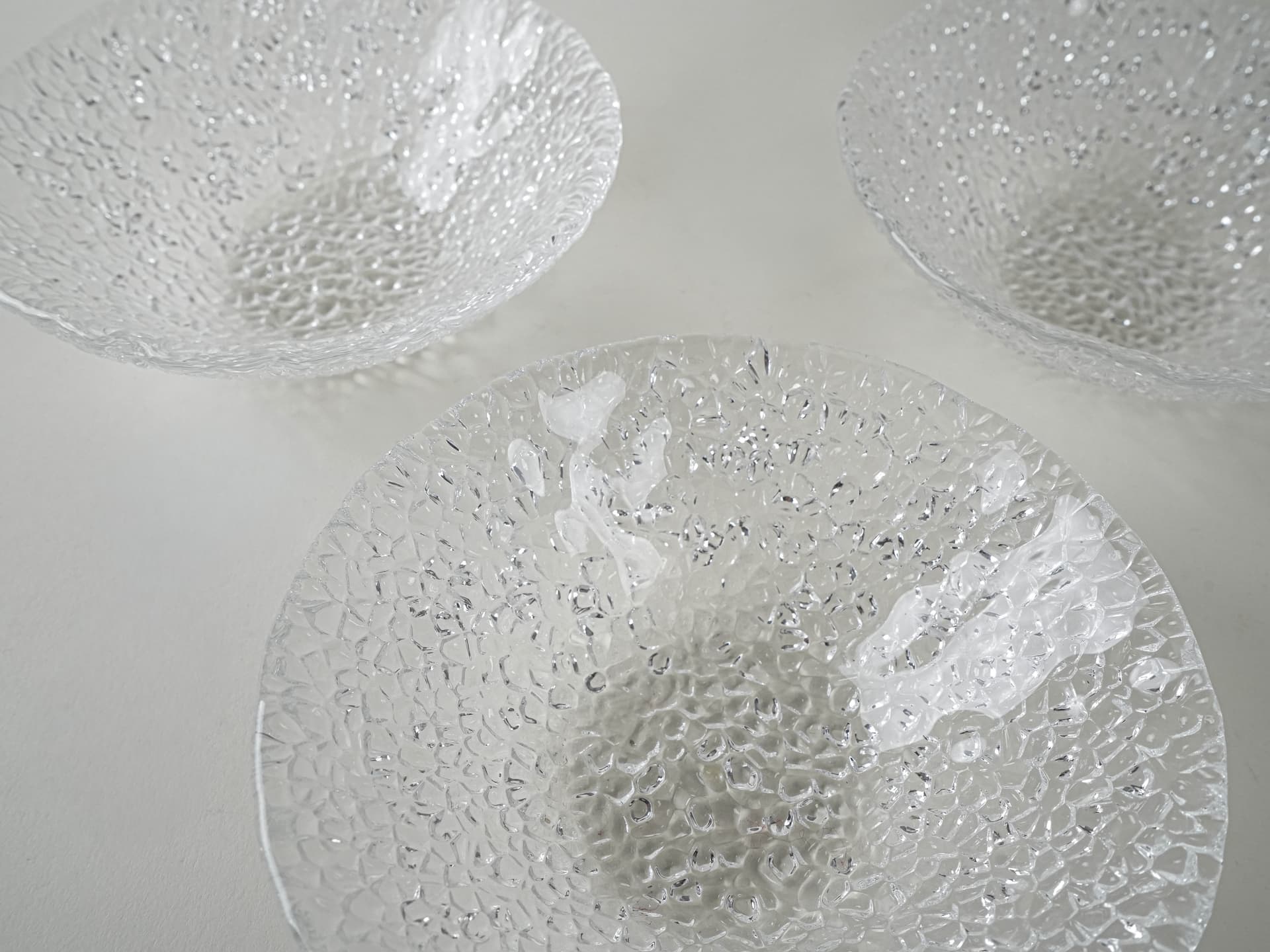 Komplet miseczek, szkło transparent, Włochy, lata 70. - 194991