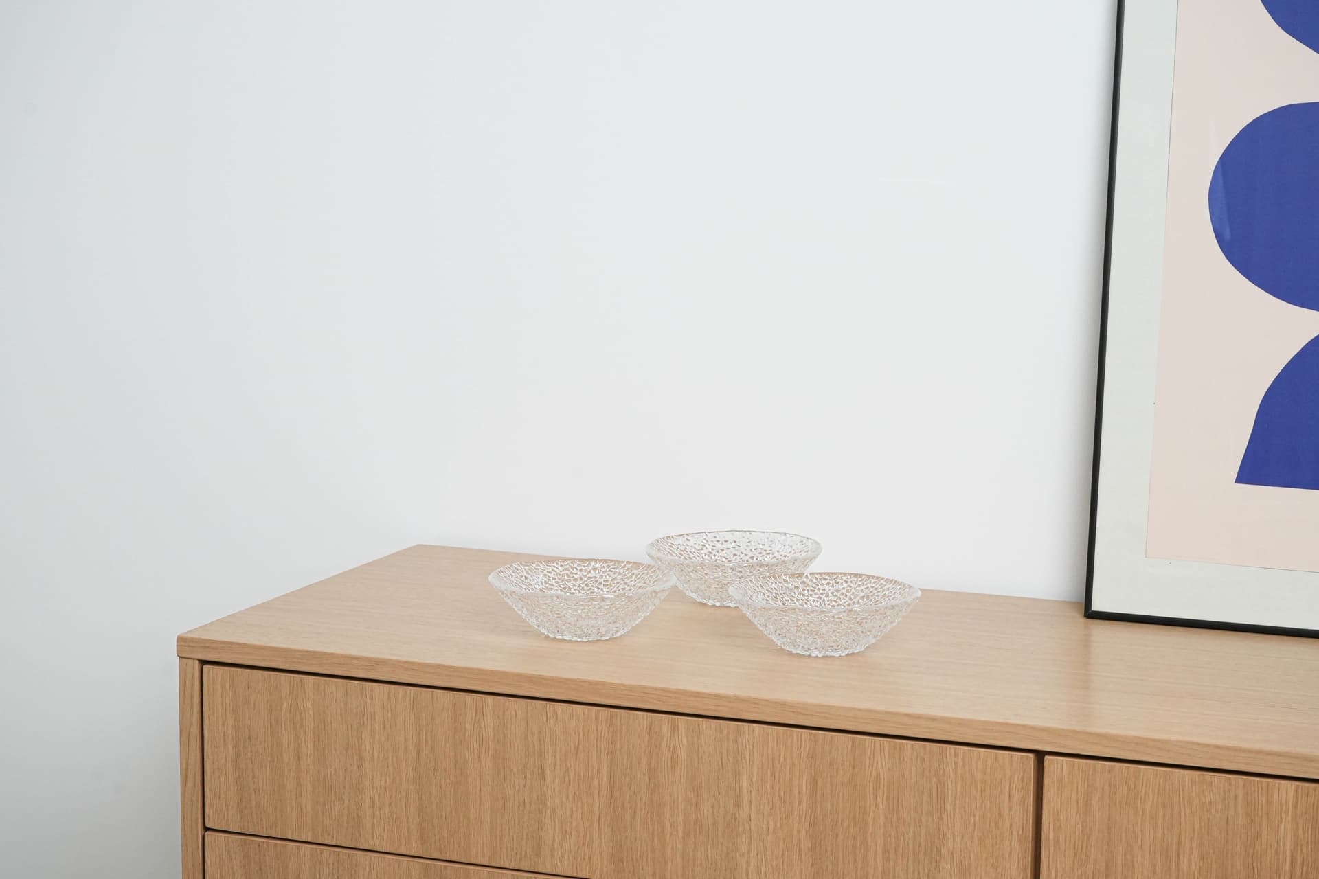 Komplet miseczek, szkło transparent, Włochy, lata 70. - 194988