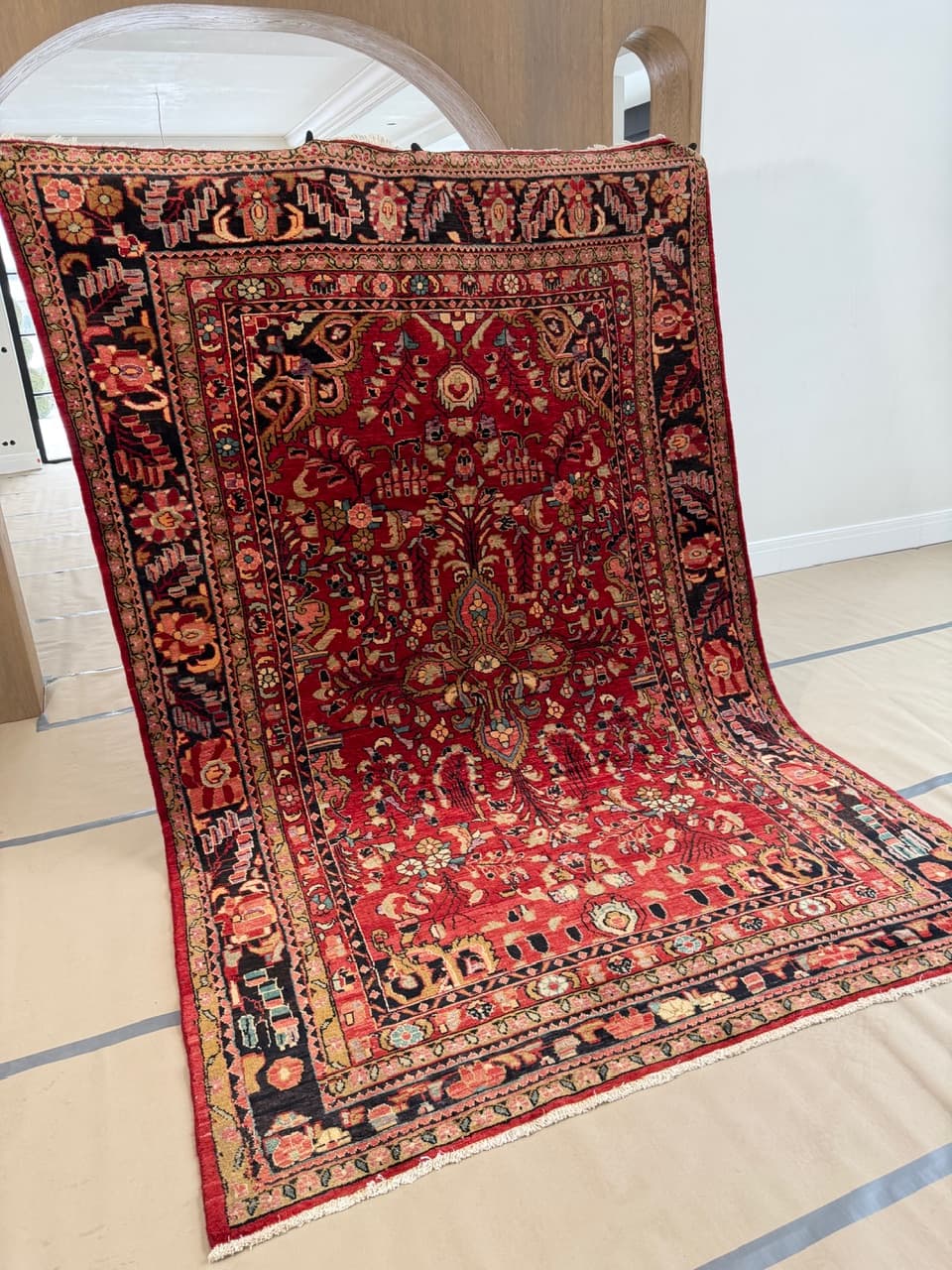 Dywan Lilian 335x225 cm, czerwony, wełna, Iran - 195016