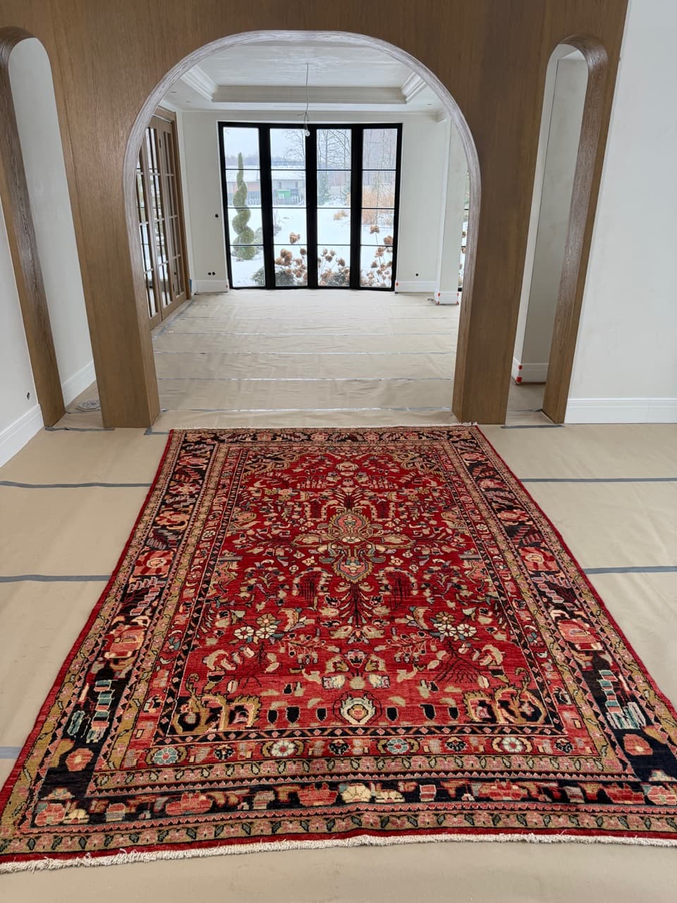 Dywan Lilian 335x225 cm, czerwony, wełna, Iran - 195015