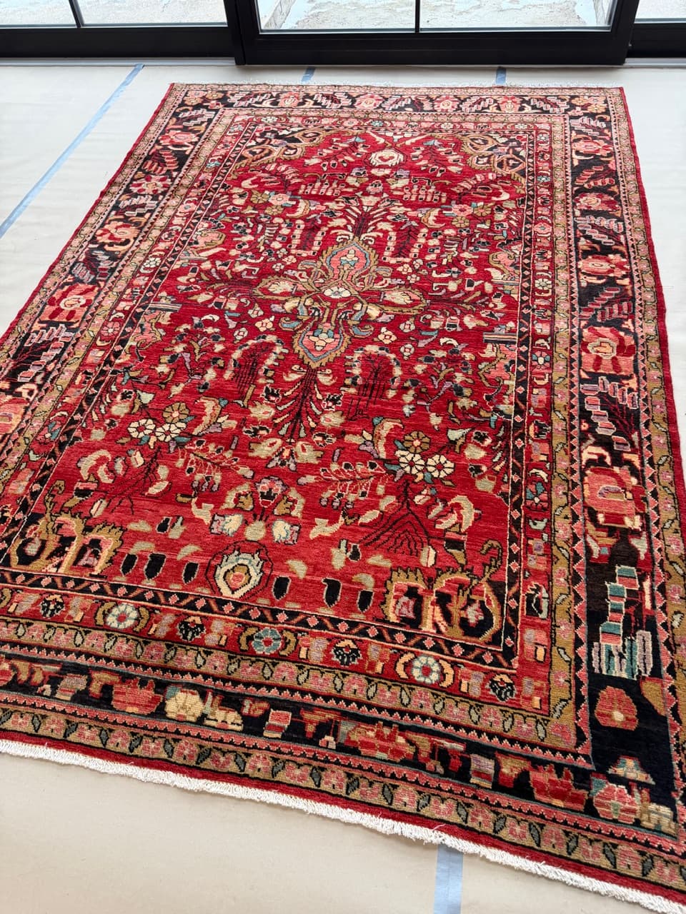 Dywan Lilian 335x225 cm, czerwony, wełna, Iran - 195009