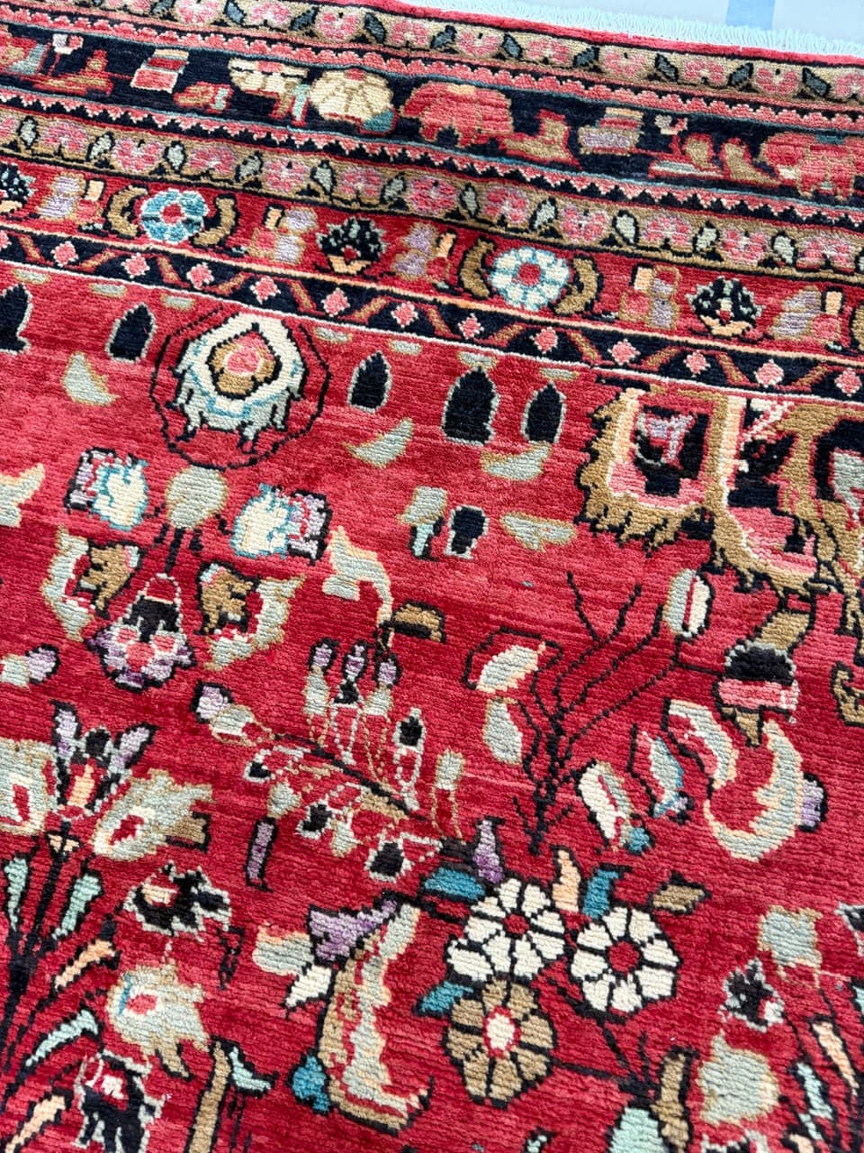 Dywan Lilian 335x225 cm, czerwony, wełna, Iran - 195010