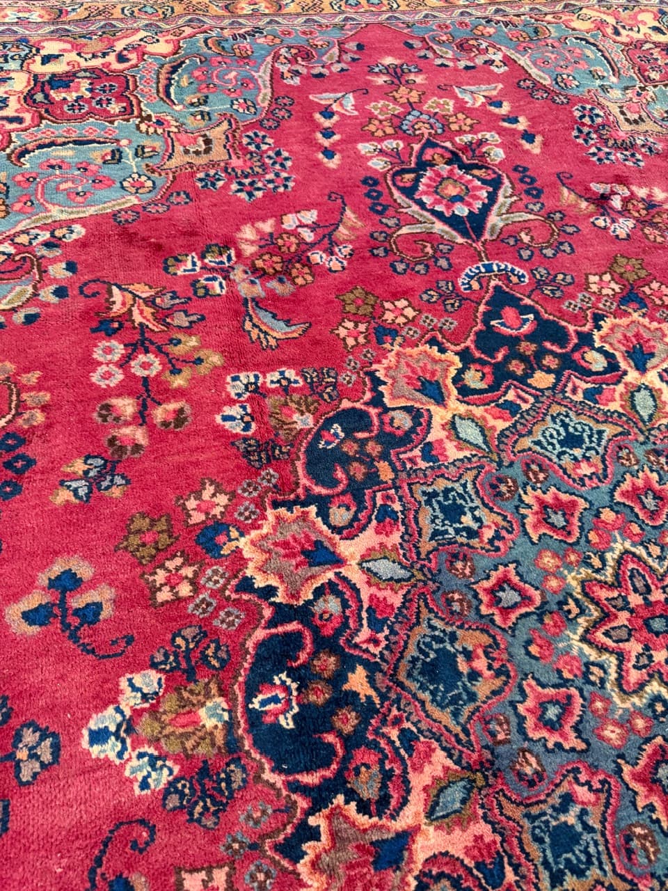 Dywan Keshan 330x240 cm, czerwony, wełna, Iran - 195084