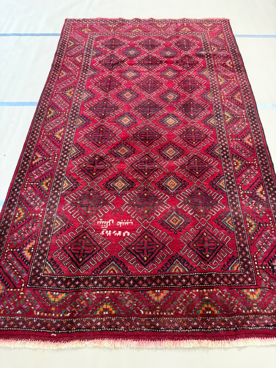 Dywan Beludż, czerwony, wełna, Iran, 290x170 cm - 195095