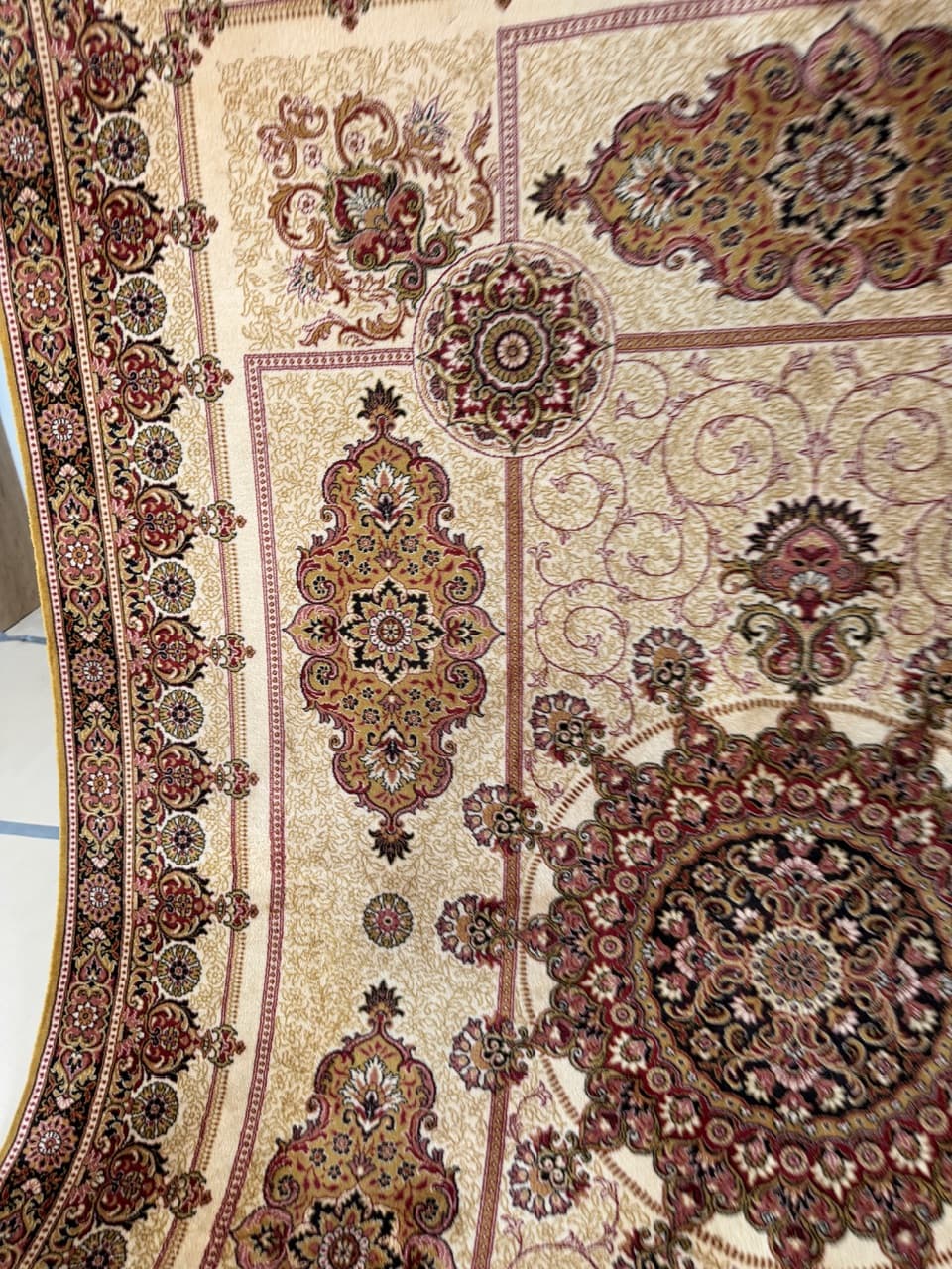 Dywan Sikkim, 350x250 cm, beżowy, wełna, Niemcy, lata 90. - 195117