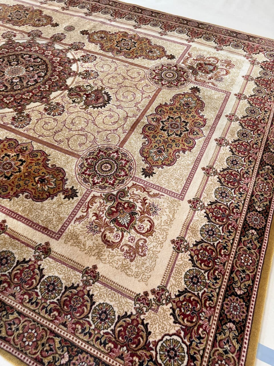 Dywan Sikkim, 350x250 cm, beżowy, wełna, Niemcy, lata 90. - 195109