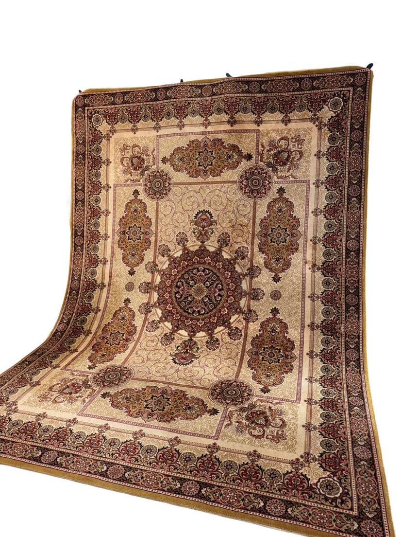 Dywan Sikkim, 350x250 cm, beżowy, wełna, Niemcy, lata 90.