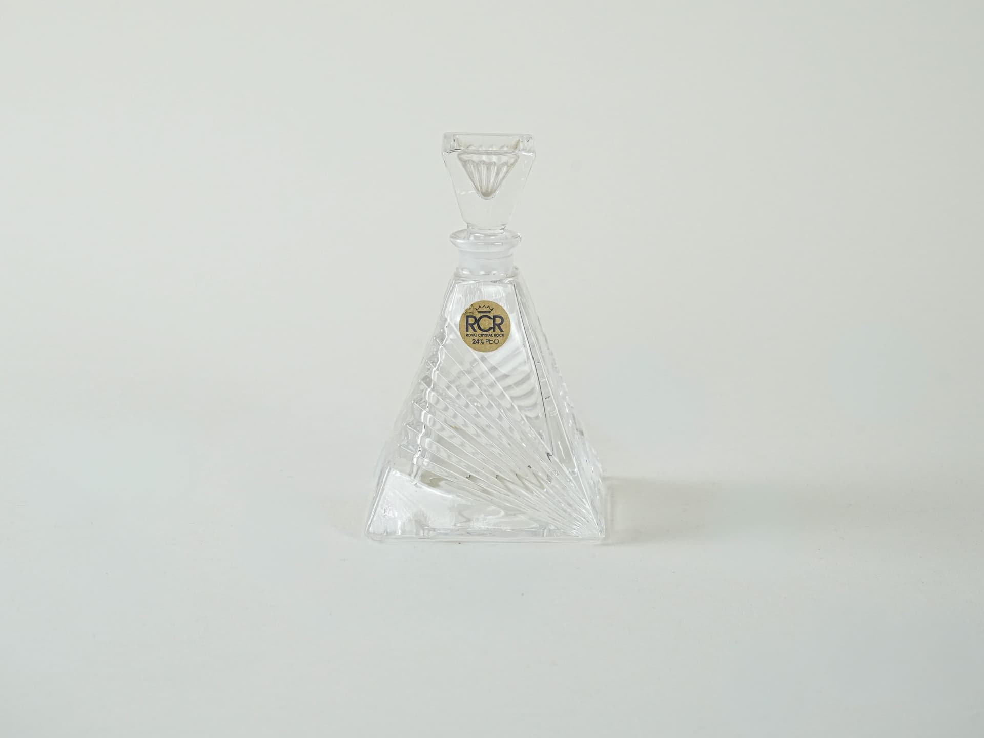 Karafka, art déco, kryształ transparentny, RCR Cristalleria Italiana, Włochy, lata 70. - 195240