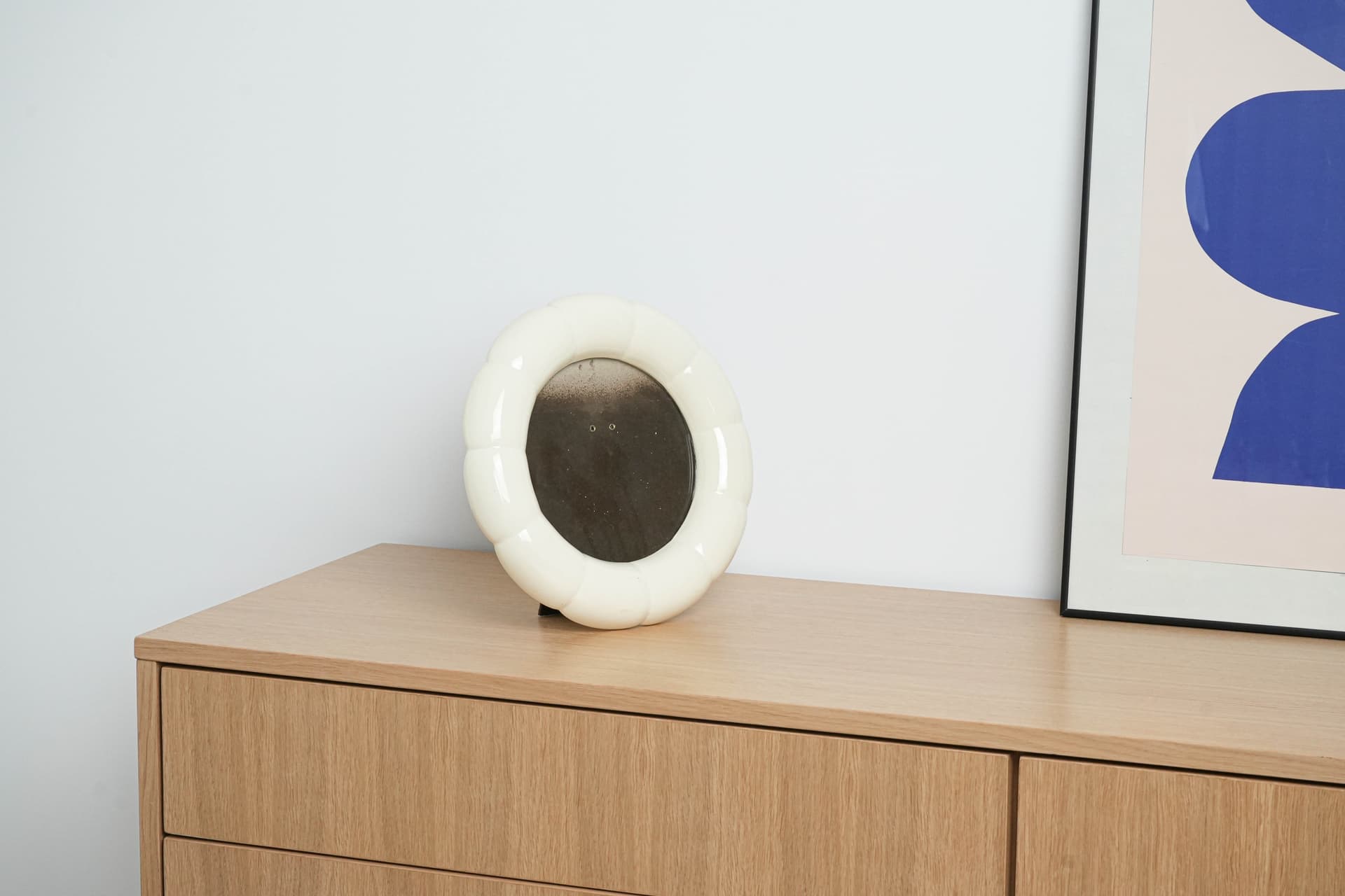 Decorative frame, ivory white porcelain, Italy, 1970s. - 195283