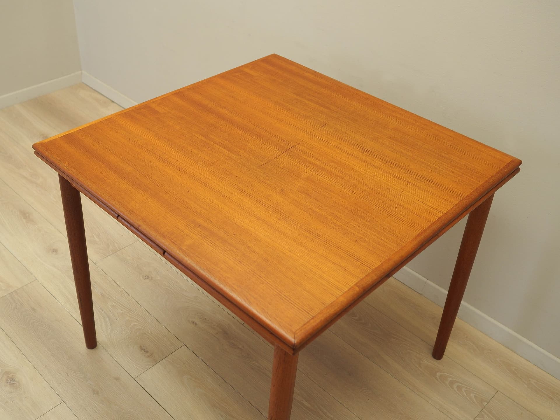 Dining Table, medium brown teak, Denmark, 1970s. - 195375