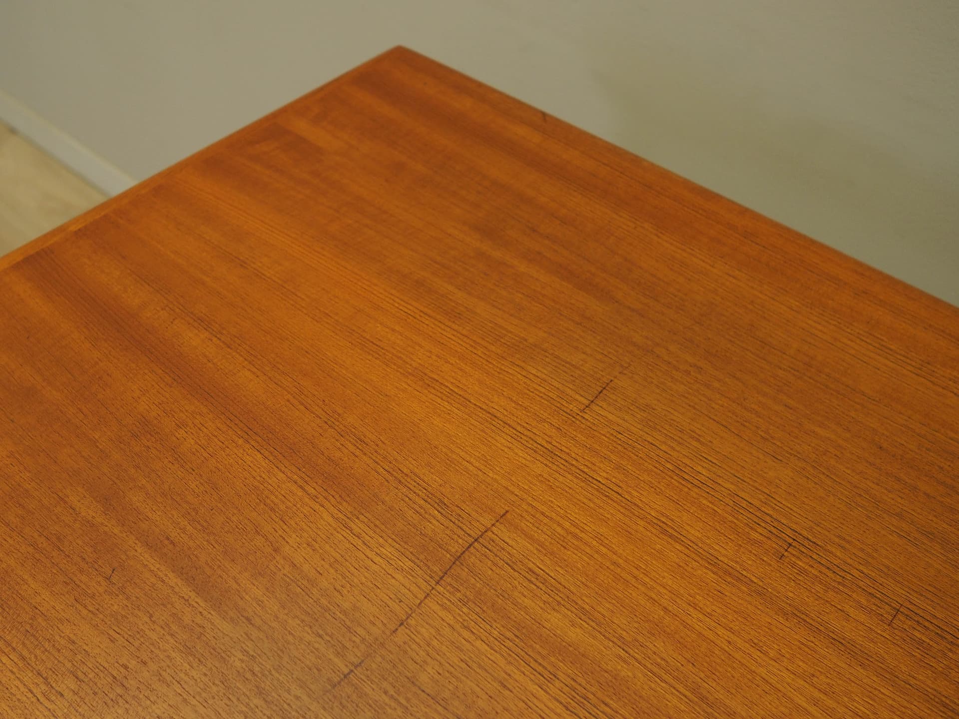 Dining Table, medium brown teak, Denmark, 1970s. - 195377