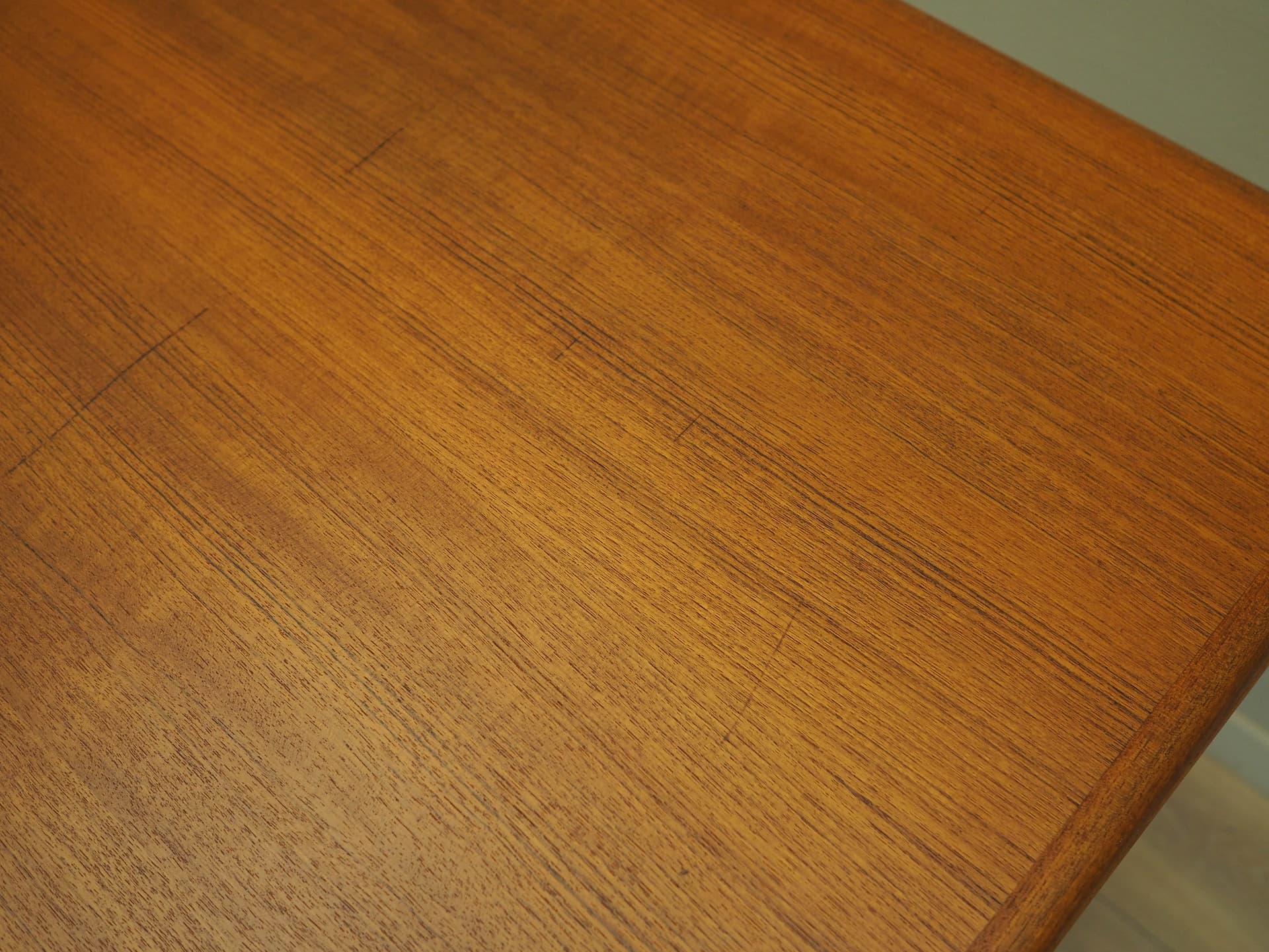 Dining Table, medium brown teak, Denmark, 1970s. - 195381
